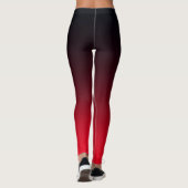 Helderrood en zwart ombre leggings (Achterkant)