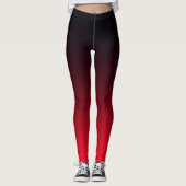 Helderrood en zwart ombre leggings (Voorkant)