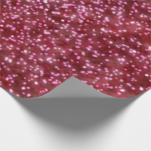  helderrood faux glitter ontwerp cadeaupapier (Hoek)