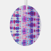 Helderrood Geel Abstracte Kunst Glas Ornament (Voorkant Rechts)