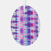 Helderrood Geel Abstracte Kunst Glas Ornament (Voorkant links)