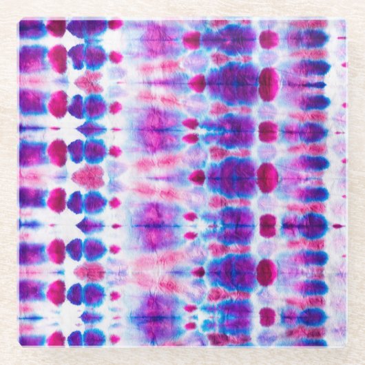 Helderrood Geel Abstracte Kunst Glazen Onderzetter (Voorkant)