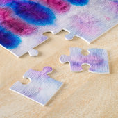 Helderrood Geel Abstracte Kunst Legpuzzel (Zijkant)