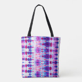 Helderrood Geel Abstracte Kunst Tote Bag (Achterkant)