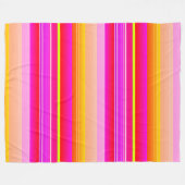 Helderrood geel creatief gestreept fleece deken (Voorkant (Horizontaal))