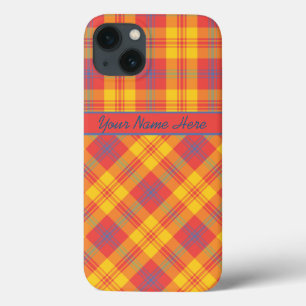 Helderrood, geel en blauw geruite iPad Mini Case