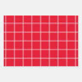 Helderrood, geel en wit, dunne streep inpakpapier vel (Voorkant)