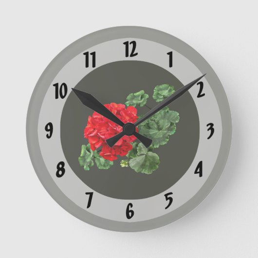 Helderrood geranium ronde klok (Voorkant)