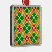Helderrood groen geel patroon accessoire metalen ornament (Rechts)