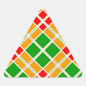 Helderrood groen geel patroon accessoire sticker (Voorkant)