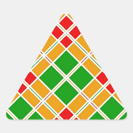 Helderrood groen geel patroon accessoire sticker (Voorkant)