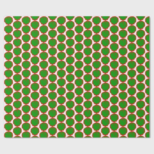 Helderrood/groen schuifpaneel cadeaupapier (Vlak)