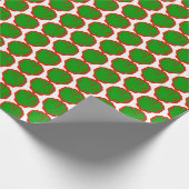 Helderrood/groen schuifpaneel cadeaupapier (Hoek)