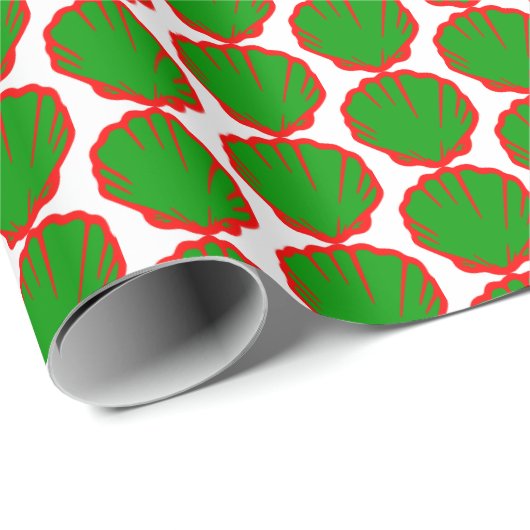 Helderrood/groen schuifpaneel cadeaupapier (Rol Hoek)