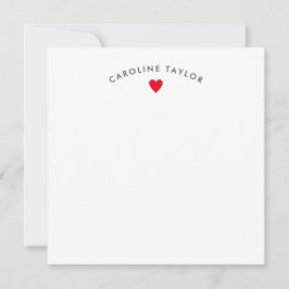 Helderrood hart en Stippen met een kaartje voor da