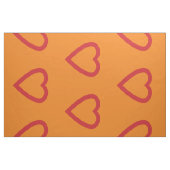Helderrood hartenpatroon stof (Fat Quarter)
