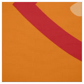 Helderrood hartmonogram stof (Swatch)