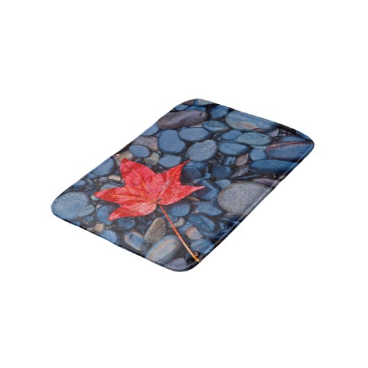 Helderrood Herfst Leaf Badmat (Gekanteld)