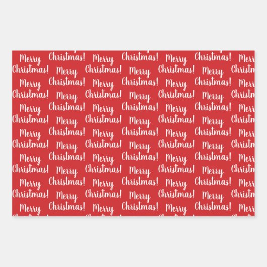 Helderrood kerstdroog modern patroon inpakpapier vel (Voorkant 2)