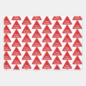 Helderrood kerstdroog modern patroon inpakpapier vel (Voorkant)