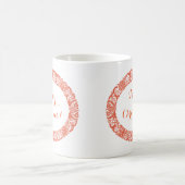 Helderrood kerstgeschut om aan te passen koffiemok (Center)