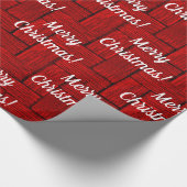 Helderrood kerstpapier cadeaupapier (Hoek)