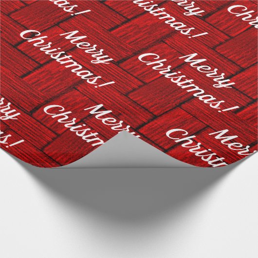 Helderrood kerstpapier cadeaupapier (Hoek)