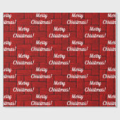 Helderrood kerstpapier cadeaupapier (Vlak)