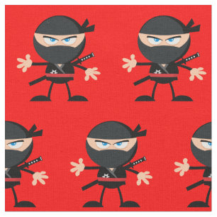 Helderrood met Ninjas Stof