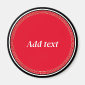 Helderrood met witte tekst magneet (Voorkant)