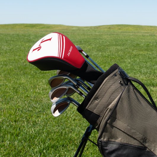 Helderrood op maat golfheadcover (Insitu)