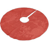 Helderrood op rood bloemmotief kerstboom rok (Gekanteld)