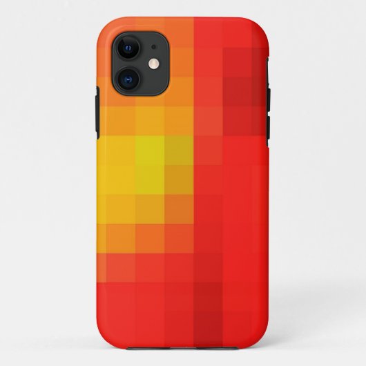 Helderrood Oranje en geel mozaïekpatroon Abstract Case-Mate iPhone Case (Achterkant)