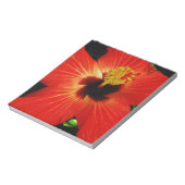 Helderrood Oranje Hibiscus Flower Notitieblok (Linkerzijde)