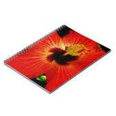 Helderrood Oranje Hibiscus Flower Notitieboek (Linkerzijde)