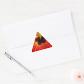Helderrood Oranje Hibiscus Flower Sticker (Envelop)