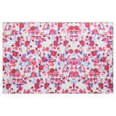 Helderrood, Paars en roze Floral Pattern Stof (Fat Quarter)