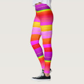 Helderrood paarse creatieve gestreepte Leggings (Links)