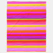 Helderrood paarse creative striped fleece deken (Voorkant)
