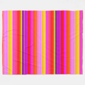 Helderrood paarse creative striped fleece deken (Voorkant (Horizontaal))