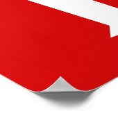 Helderrood Poster voor wandkunst (Hoek)