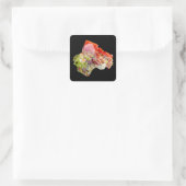 Helderrood sulfenietspecimen vierkante sticker (Tas)