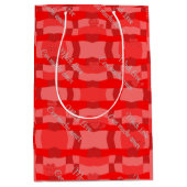 Helderrood Tweetalig Engels Spaans "Mucho Amor" Medium Cadeauzakje (Voorkant)