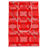 Helderrood Tweetalig Engels Spaans "Mucho Amor" Medium Cadeauzakje (Achterkant)