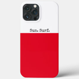 Helderrood Zomerwit Kleurenblok Zon Surven Tekst Case-Mate iPhone Case