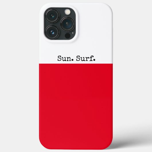 Helderrood Zomerwit Kleurenblok Zon Surven Tekst Case-Mate iPhone Case (Achterkant)