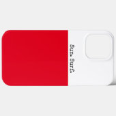 Helderrood Zomerwit Kleurenblok Zon Surven Tekst Case-Mate iPhone Case (Achterkant (horizontaal))
