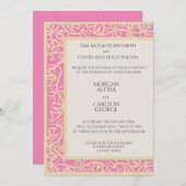 Helderroze aankondiging, altijd kaart (Voorkant / Achterkant)