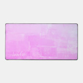 Helderroze Abstract geweven Bureaumat (Voorkant)