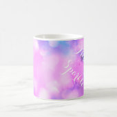 Helderroze altijd inspirerend cadeaumok koffiemok (Center)